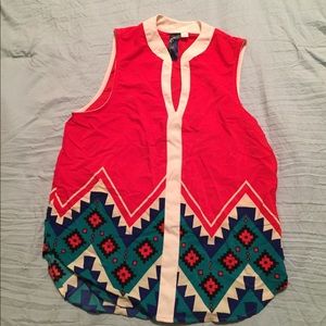 Aztec print tunic tank